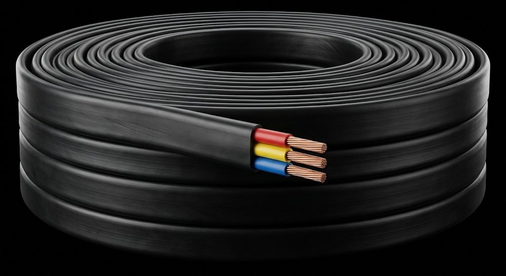 Nitcab three core flat submersible cable